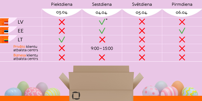 Omniva darba laiks svētku periodā
